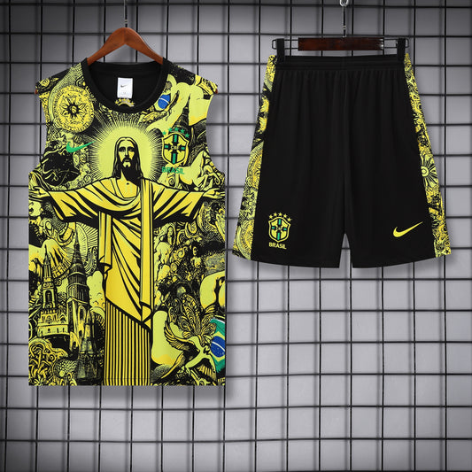 Brasile Kit Training Canotta 25-26 Yellow